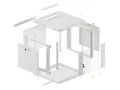 Szafa RACK Lanberg Wisząca 19" 9U WF01-6609-10S