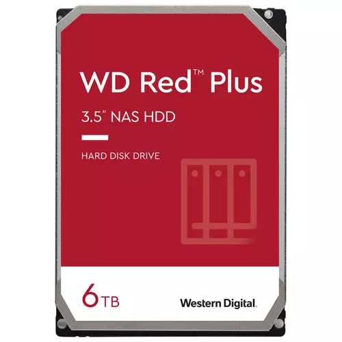 WD Red Plus HDD 6TB 3,5" SATA 6Gb/s WDBGKN0060HNC-WRSN