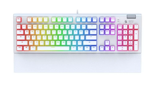 SPC Gear GK650K Omnis Kailh Blue RGB Onyx White Pudding Edition