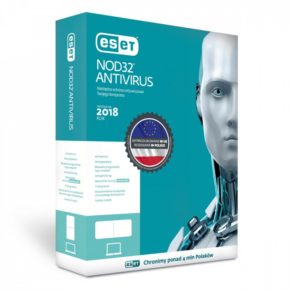 Antywirus ESET NOD32 Antivirus PL Kon 1U 2Y