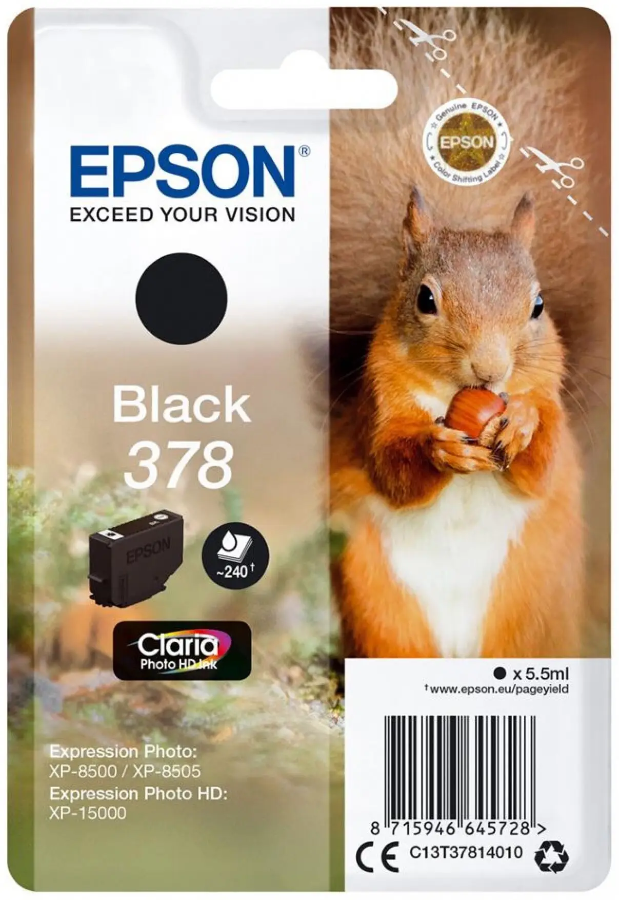 Tusz Epson 378 Black C13T37814010